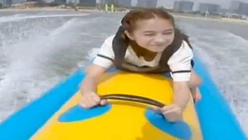 付梦妮被坑惨落水